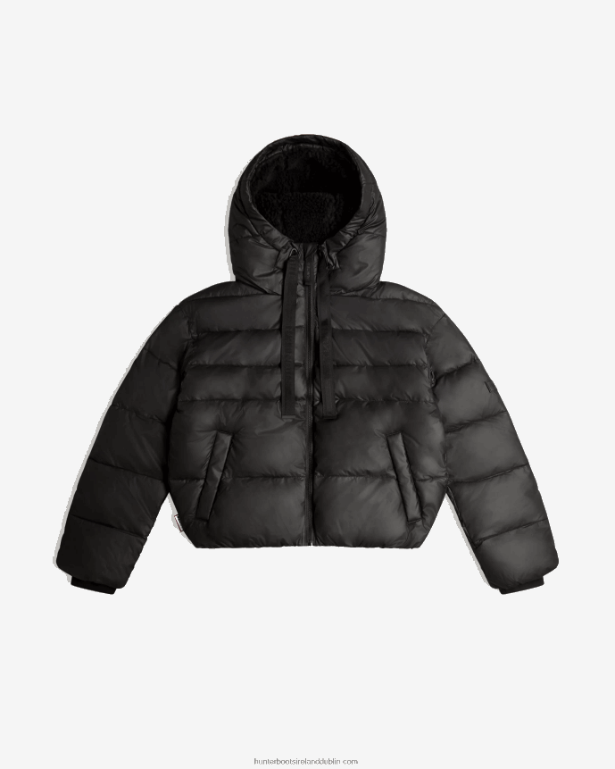 Women Hunter Intrepid Insulated Short Puffer Jacket Black 68TN2X360