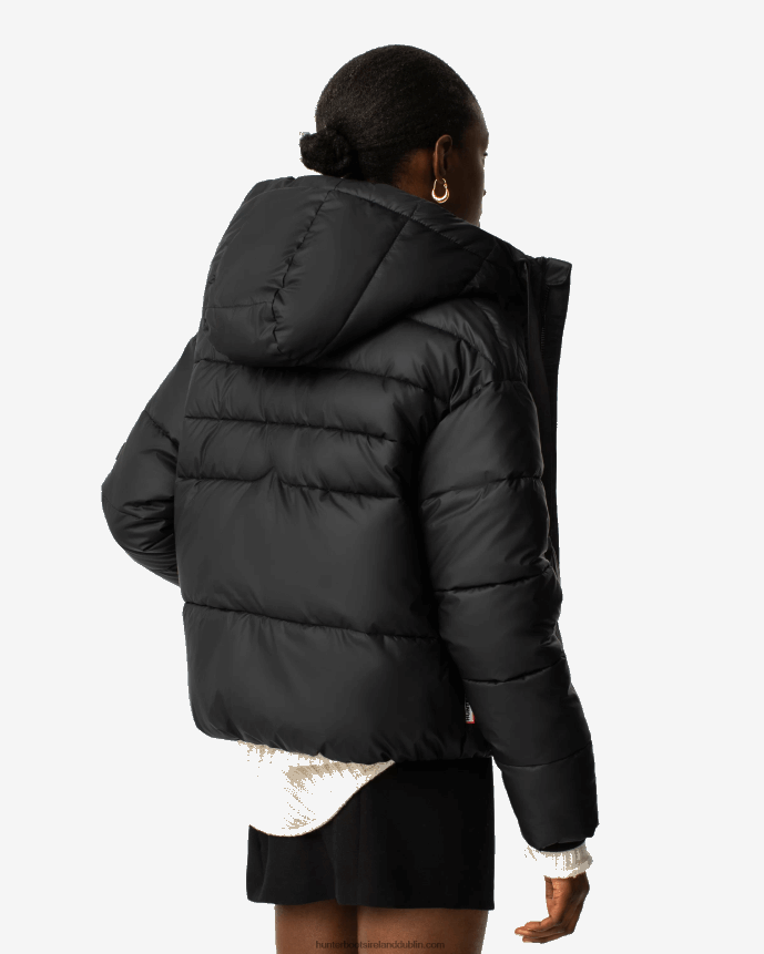 Women Hunter Intrepid Insulated Short Puffer Jacket Black 68TN2X360