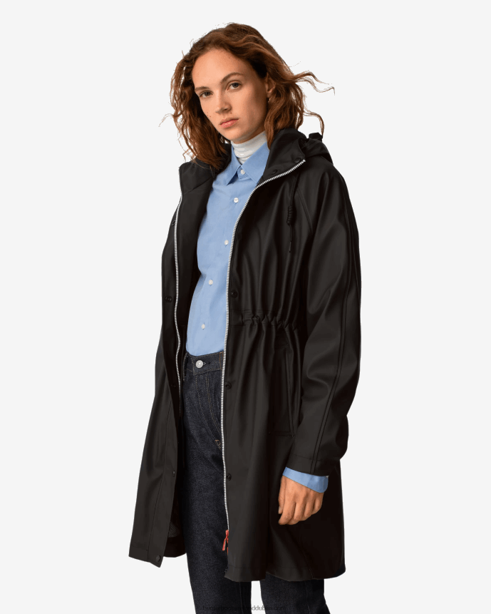 Women Hunter Lightweight Waterproof Parka Black 68TN2X339