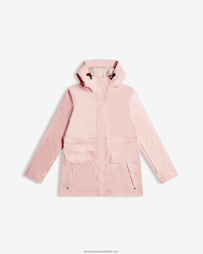 Women Hunter Lightweight Waterproof Rain Jacket Faded Rose 68TN2X332
