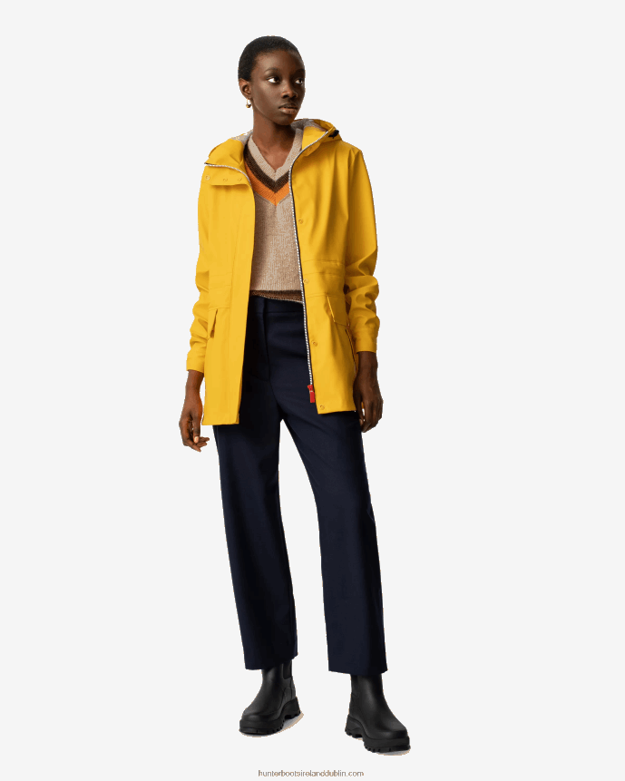 Women Hunter Lightweight Waterproof Rain Jacket Yellow 68TN2X338