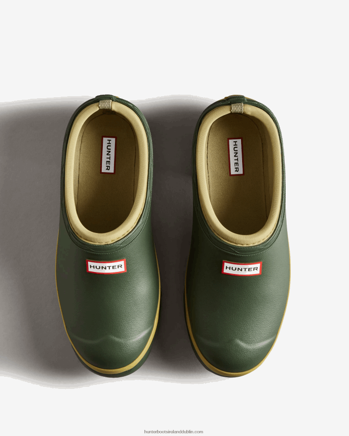 Women Hunter Gardener Clogs Vintage Green 68TN2X113