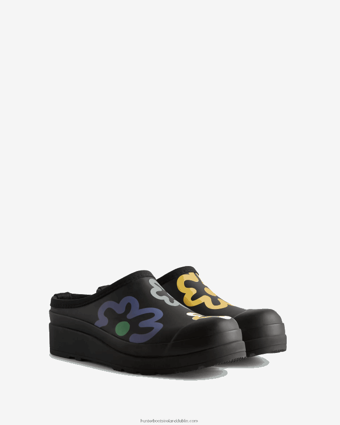 Women Hunter PLAY Flower Pop Print Clogs Flower Pop Print 68TN2X116