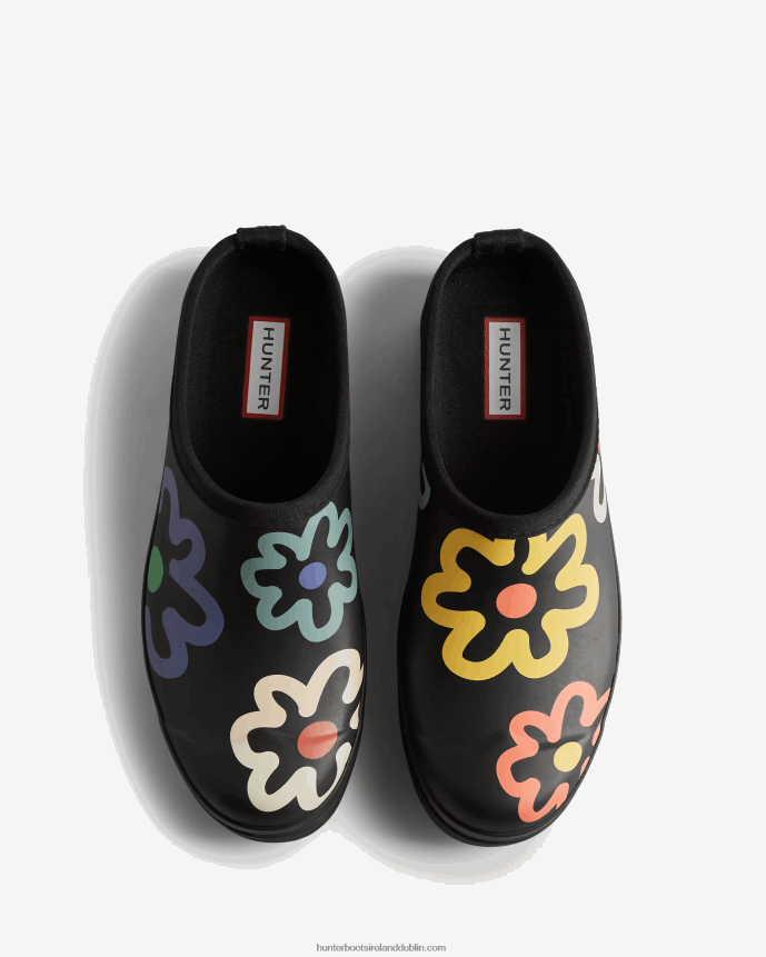 Women Hunter PLAY Flower Pop Print Clogs Flower Pop Print 68TN2X116