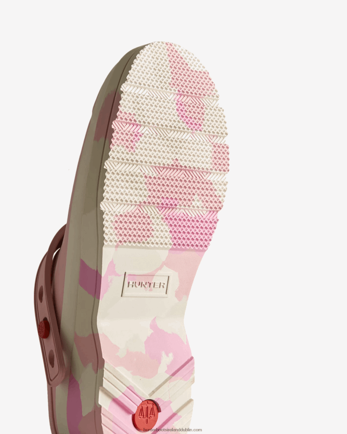 Women Hunter Play Colour Splash Sole Strap Clogs Faded Rose/Shaded White/Pink Fizz/Skimming Stone 68TN2X253