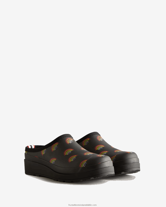 Women Hunter Play Mini Rainbow Clogs Mini Rainbow Print 68TN2X268
