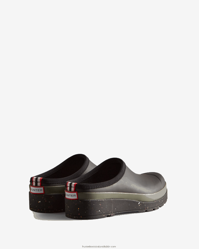 Women Hunter Play Speckle Sole Clogs Black/Urban Grey 68TN2X267