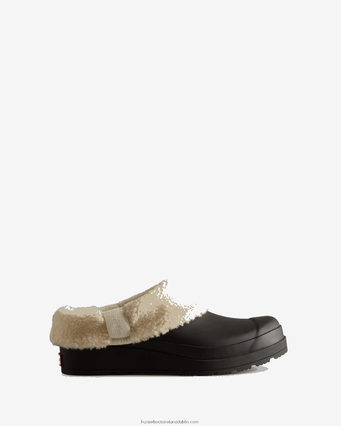 Women Hunter Play Vegan Shearling Insulated Clogs Black 68TN2X258