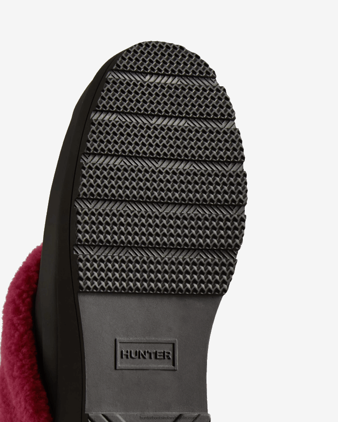 Women Hunter Play Vegan Shearling Insulated Clogs Black/Prismatic Pink 68TN2X259
