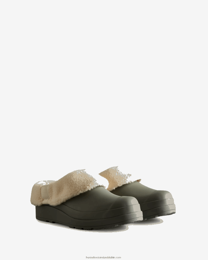 Women Hunter Play Vegan Shearling Insulated Clogs Urban Grey 68TN2X329