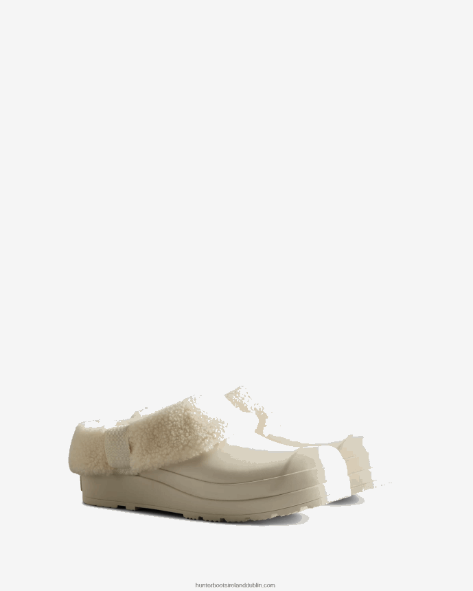 Women Hunter Play Vegan Shearling Insulated Clogs White Willow 68TN2X261
