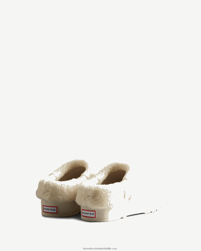 Women Hunter Play Vegan Shearling Insulated Clogs White Willow 68TN2X261