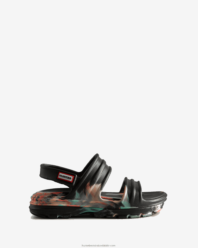 Women Hunter BLOOM Marble Sandal Black 68TN2X257