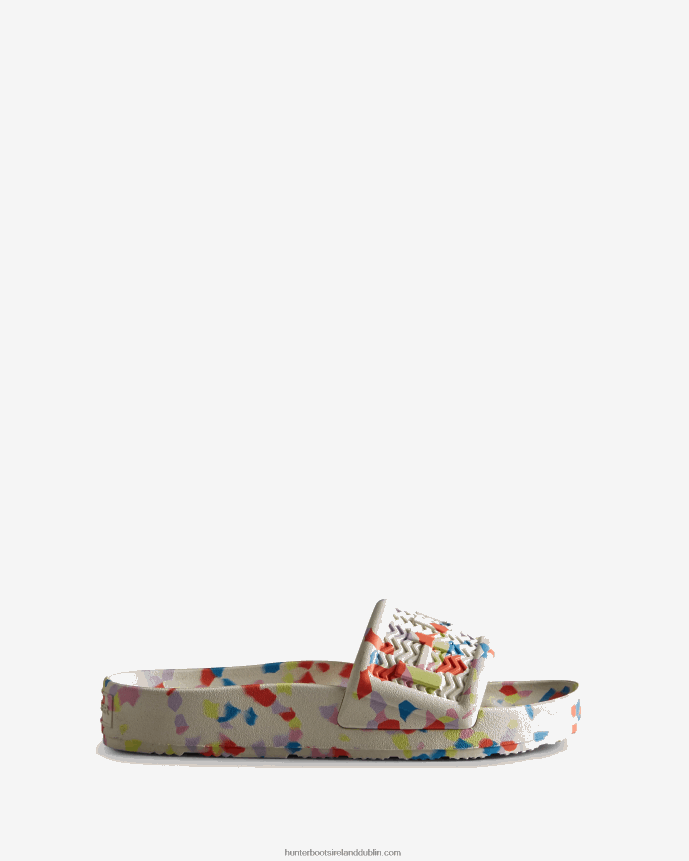 Women Hunter BLOOM Marble Slides Shaded White 68TN2X236