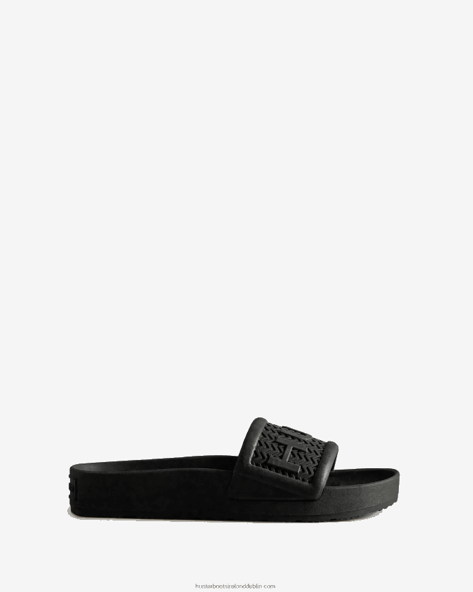 Women Hunter BLOOM Slides Black 68TN2X109
