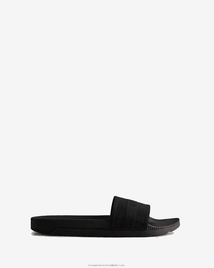 Women Hunter Elastic Slides Black 68TN2X102