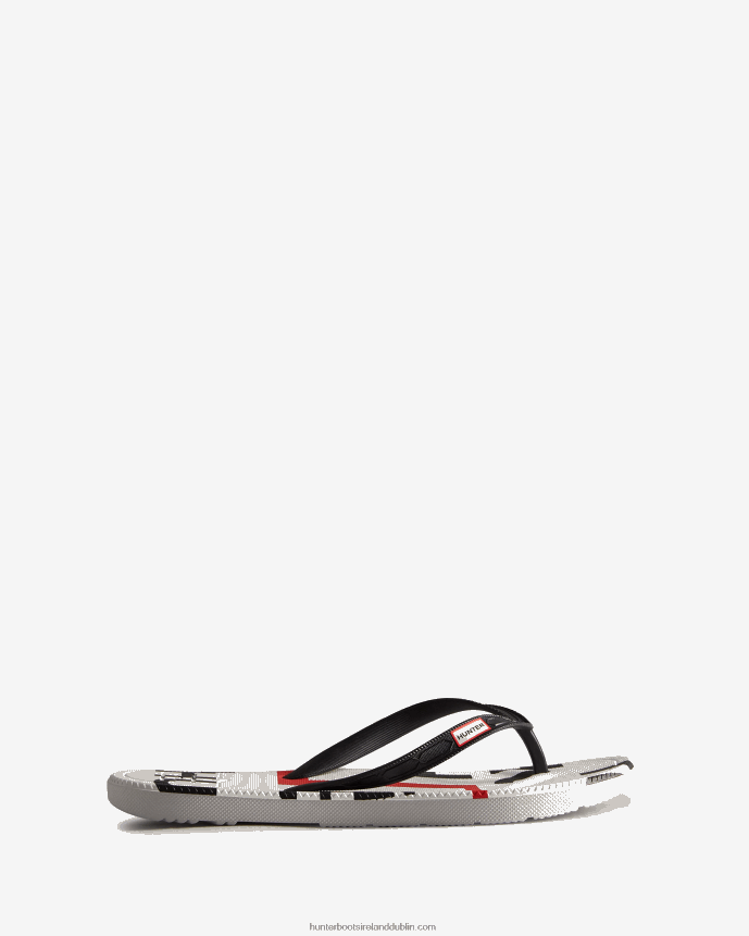 Women Hunter Exploded Logo Flip Flops Black 68TN2X283