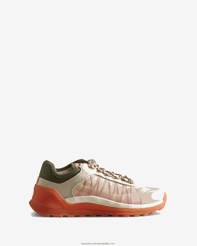Women Hunter Travel Sneaker Shaded White/Lichen Grn/Skimming Stone/Coral Shade 68TN2X114